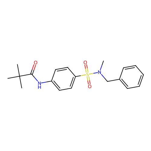 N-[4-[benzyl(methyl)sulfamoyl]phenyl]-2,2-dimethylpropanamide structure