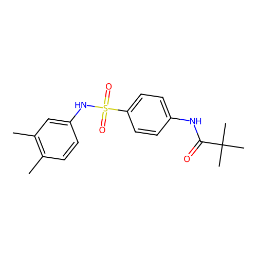 N-[4-[(3,4-dimethylphenyl)sulfamoyl]phenyl]-2,2-dimethylpropanamide structure