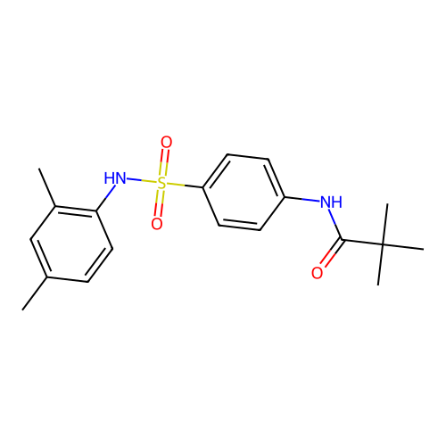 N-[4-[(2,4-dimethylphenyl)sulfamoyl]phenyl]-2,2-dimethylpropanamide structure
