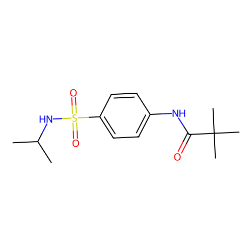 2,2-dimethyl-N-[4-(propan-2-ylsulfamoyl)phenyl]propanamide structure