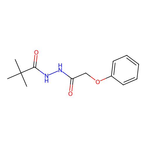 2,2-dimethyl-N'-(2-phenoxyacetyl)propanehydrazide structure