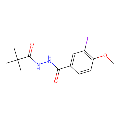 N'-(2,2-dimethylpropanoyl)-3-iodo-4-methoxybenzohydrazide structure