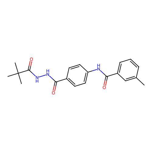 N-[4-[(2,2-dimethylpropanoylamino)carbamoyl]phenyl]-3-methylbenzamide structure