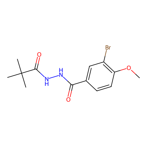 3-bromo-N'-(2,2-dimethylpropanoyl)-4-methoxybenzohydrazide structure