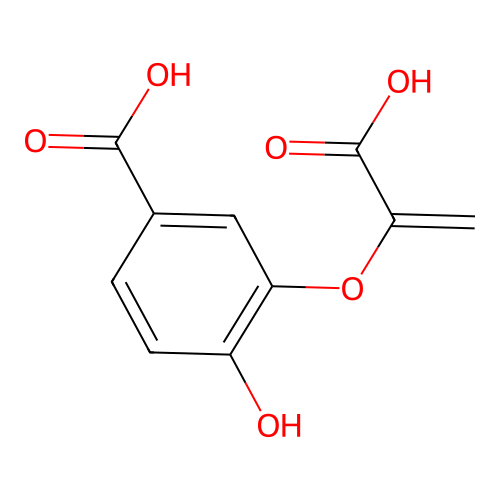 3-((1-Carboxyethenyl)oxy)-4-hydroxybenzoic acid structure