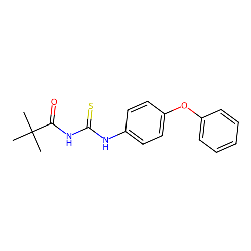 2,2-dimethyl-N-[(4-phenoxyphenyl)carbamothioyl]propanamide structure