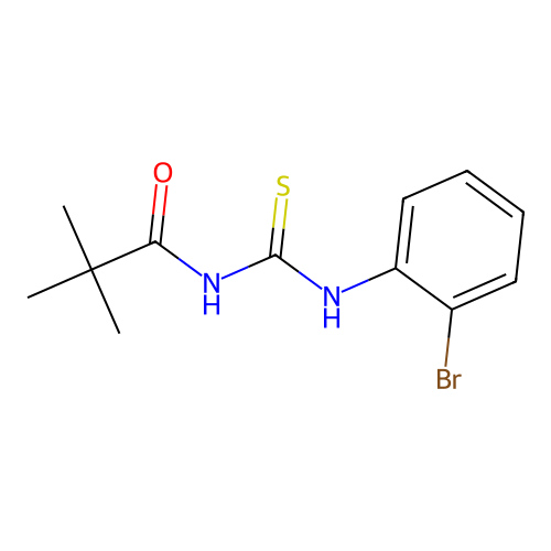N-[(2-bromophenyl)carbamothioyl]-2,2-dimethylpropanamide structure