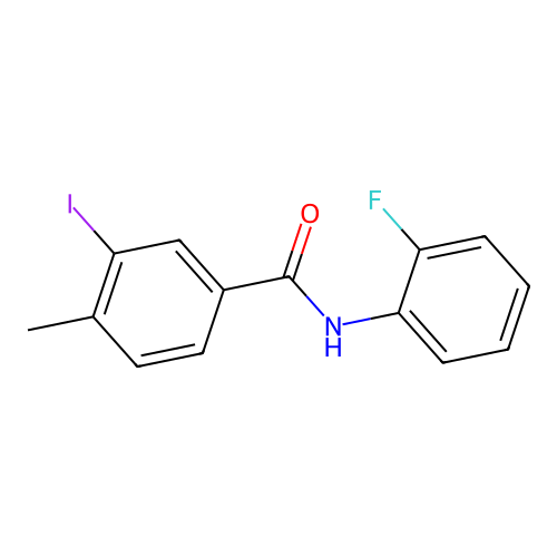 N-(2-fluorophenyl)-3-iodo-4-methylbenzamide structure