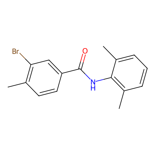 3-bromo-N-(2,6-dimethylphenyl)-4-methylbenzamide structure