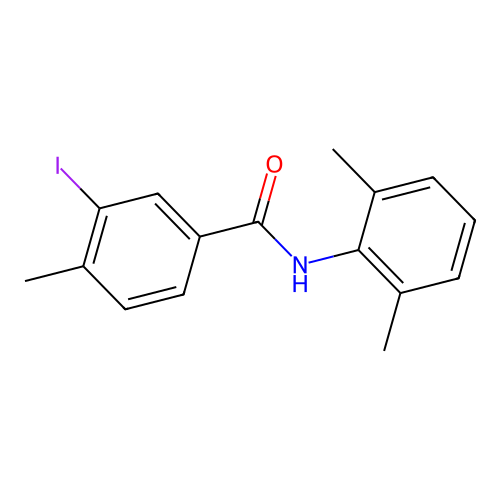 N-(2,6-dimethylphenyl)-3-iodo-4-methylbenzamide structure