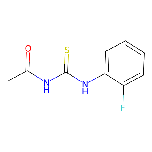 N-[(2-fluorophenyl)carbamothioyl]acetamide structure