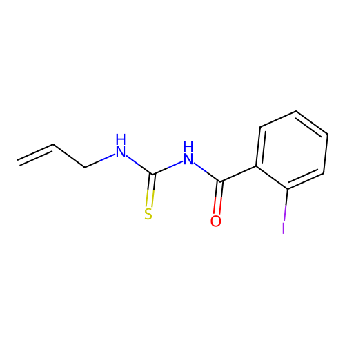 N-allyl-N'-(2-iodobenzoyl)thiourea structure