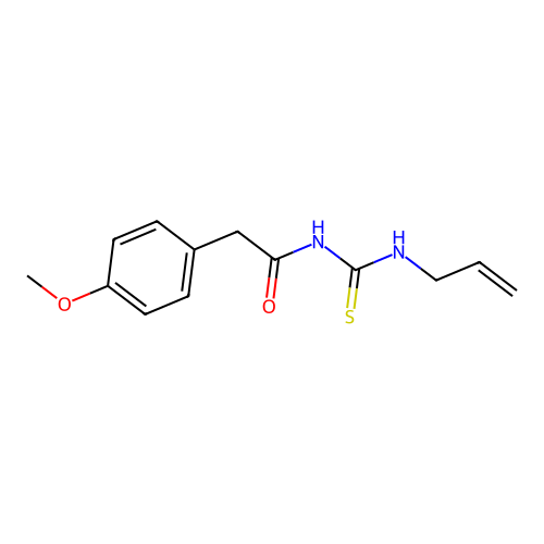 N-allyl-N'-[(4-methoxyphenyl)acetyl]thiourea structure