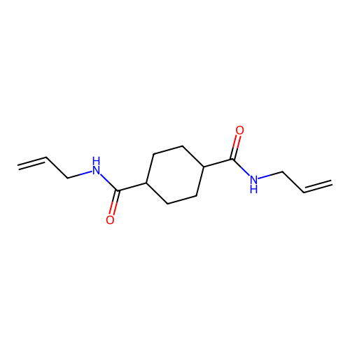 N,N'-diallyl-1,4-cyclohexanedicarboxamide structure