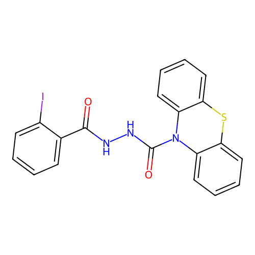 N'-(2-iodobenzoyl)phenothiazine-10-carbohydrazide structure