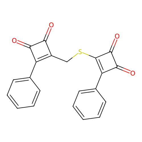 3-[(3,4-dioxo-2-phenylcyclobuten-1-yl)sulfanylmethyl]-4-phen structure