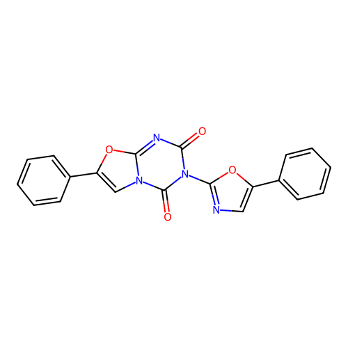 7-phenyl-3-(5-phenyl-1,3-oxazol-2-yl)-[1,3]oxazolo[3,2-a][1, structure