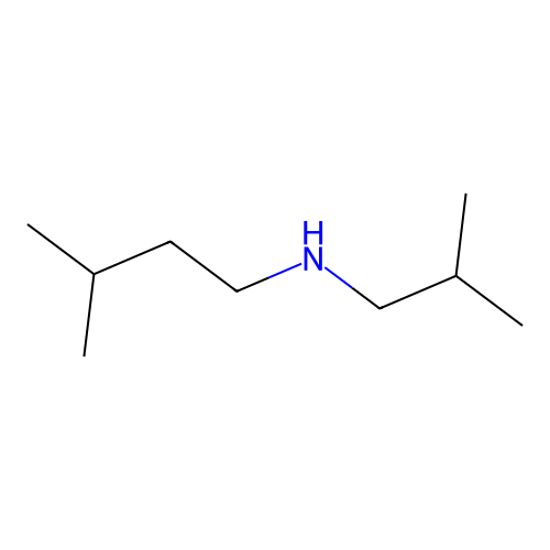 1-Butanamine, 3-methyl, N-(2-methylpropyl) structure