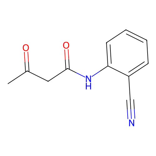 N-(2-cyanophenyl)-3-oxobutanamide structure