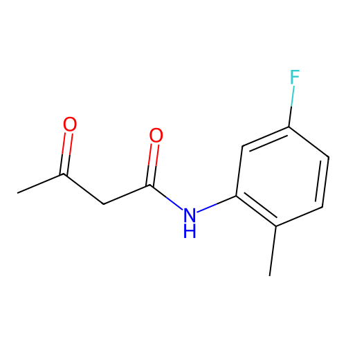N-(5-fluoro-2-methylphenyl)-3-oxobutanamide structure