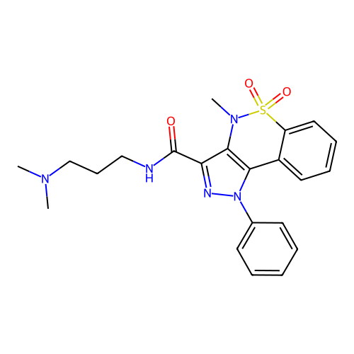 N-[3-(dimethylamino)propyl]-4-methyl-5,5-dioxo-1-phenylpyraz structure