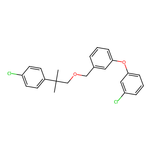 Benzene, 1-((2-(4-chlorophenyl)-2-methylpropoxy)methyl)-3-(3-chlorophenoxy)- structure