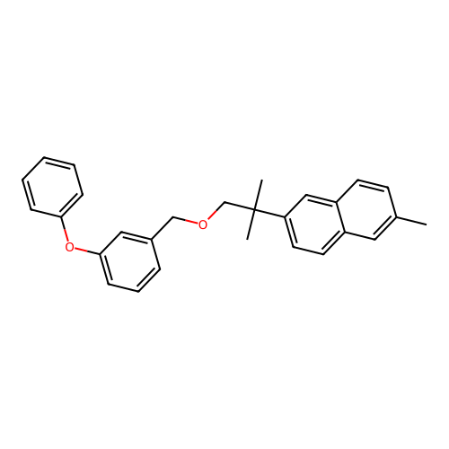 Naphthalene, 2-(1,1-dimethyl-2-((3-phenoxyphenyl)methoxy)ethyl)-6-methyl- structure