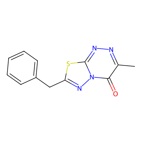 7-benzyl-3-methyl-4H-[1,3,4]thiadiazolo[2,3-c][1,2,4]triazin-4-one structure