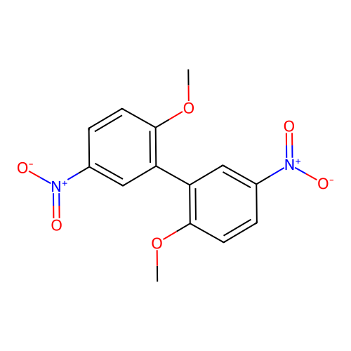 1-Methoxy-2-(2-methoxy-5-nitrophenyl)-4-nitrobenzene structure