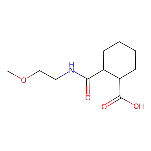 2-{[(2-Methoxyethyl)amino]-carbonyl}cyclohexanecarboxylic acid structure
