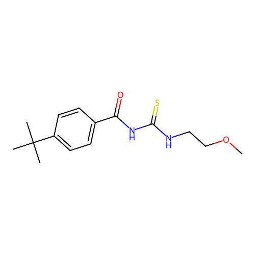 4-tert-butyl-N-(2-methoxyethylcarbamothioyl)benzamide structure