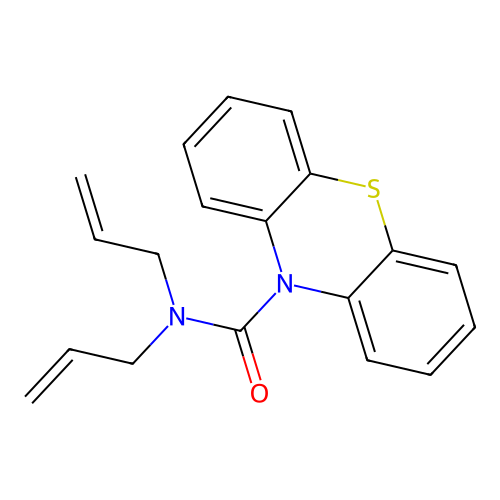 N,N-bis(prop-2-enyl)phenothiazine-10-carboxamide structure