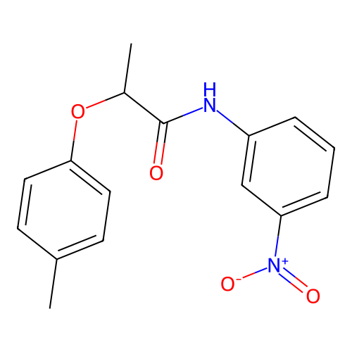 2-(4-methylphenoxy)-N-(3-nitrophenyl)propanamide structure