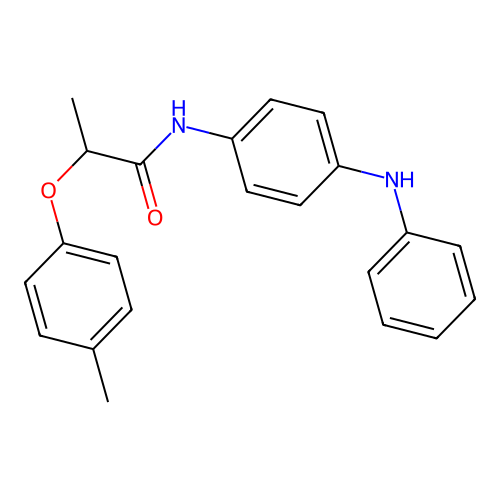 N-(4-anilinophenyl)-2-(4-methylphenoxy)propanamide structure