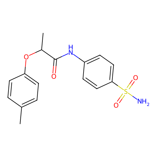 2-(4-methylphenoxy)-N-(4-sulfamoylphenyl)propanamide structure