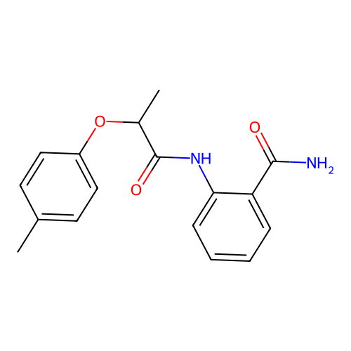 2-{[2-(4-Methylphenoxy)propanoyl]amino}benzamide structure