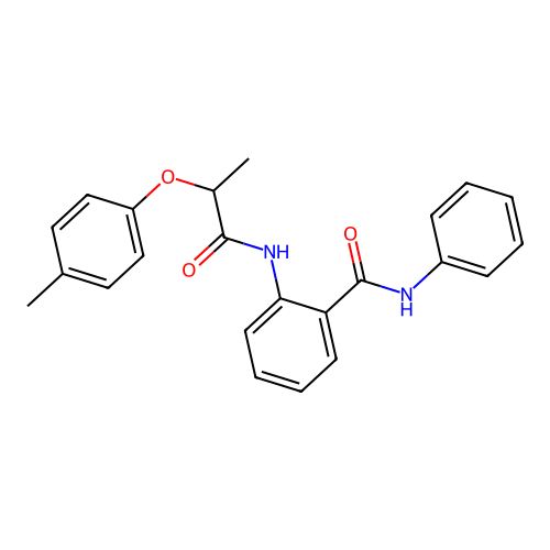 2-[2-(4-methylphenoxy)propanoylamino]-N-phenylbenzamide structure