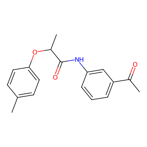 N-(3-acetylphenyl)-2-(4-methylphenoxy)propanamide structure