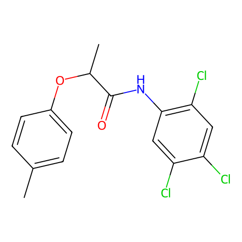 2-(4-methylphenoxy)-N-(2,4,5-trichlorophenyl)propanamide structure