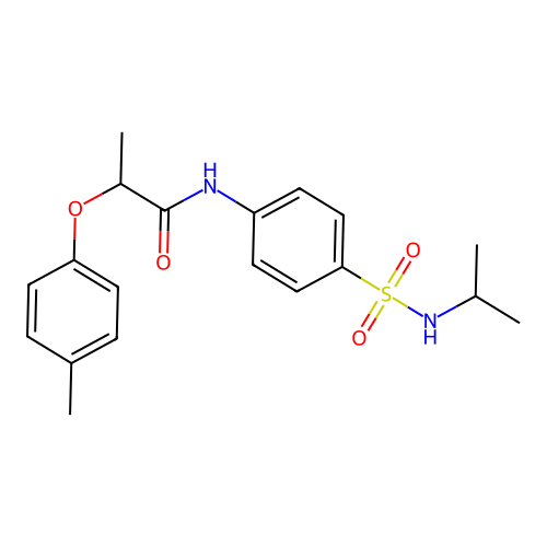 N-{4-[(isopropylamino)sulfonyl]phenyl}-2-(4-methylphenoxy)propanamide structure