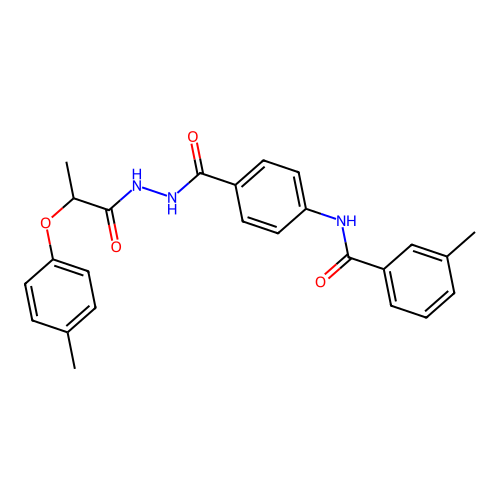 3-methyl-N-[4-[[2-(4-methylphenoxy)propanoylamino]carbamoyl]phenyl]benzamide structure