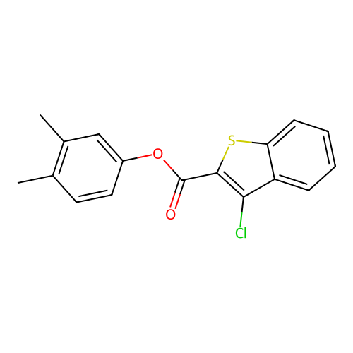 3,4-Dimethylphenyl 3-chloro-1-benzothiophene-2-carboxylate structure