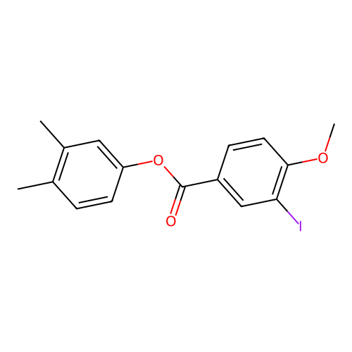 (3,4-Dimethylphenyl) 3-iodo-4-methoxybenzoate structure