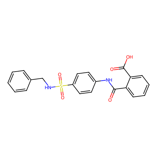 2-[[4-(Benzylsulfamoyl)phenyl]carbamoyl]benzoic acid structure