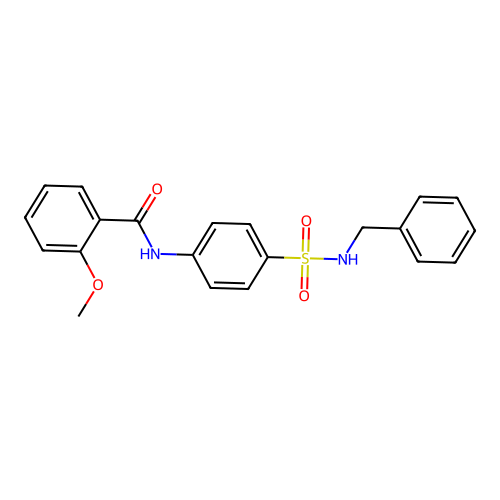 N-[4-(benzylsulfamoyl)phenyl]-2-methoxybenzamide structure