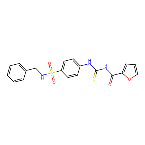 N-[[4-(benzylsulfamoyl)phenyl]carbamothioyl]furan-2-carboxamide structure