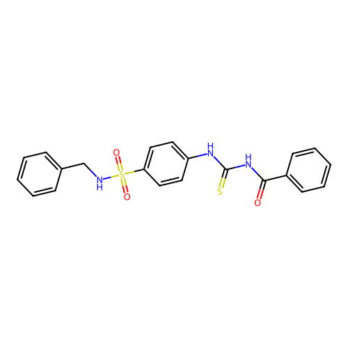 N-[[4-(benzylsulfamoyl)phenyl]carbamothioyl]benzamide structure