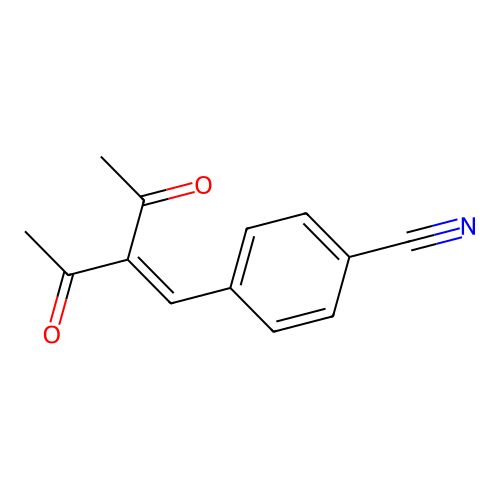 4-(2-Acetyl-3-oxo-1-butenyl)benzonitrile structure