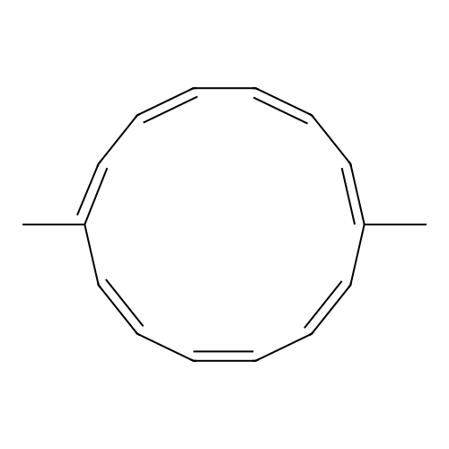 1,3,5,7,9,11,13-Cyclotetradecaheptaene, 1,8-dimethyl- structure