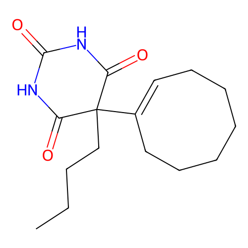 Barbituric acid, 5-butyl-5-(cycloocten-1-yl)- structure
